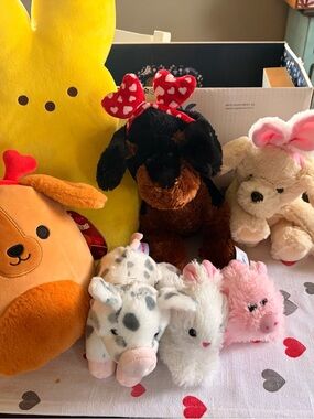 Plush Small Pet Toy Collection - Assorted Colors valentines and Easter theme